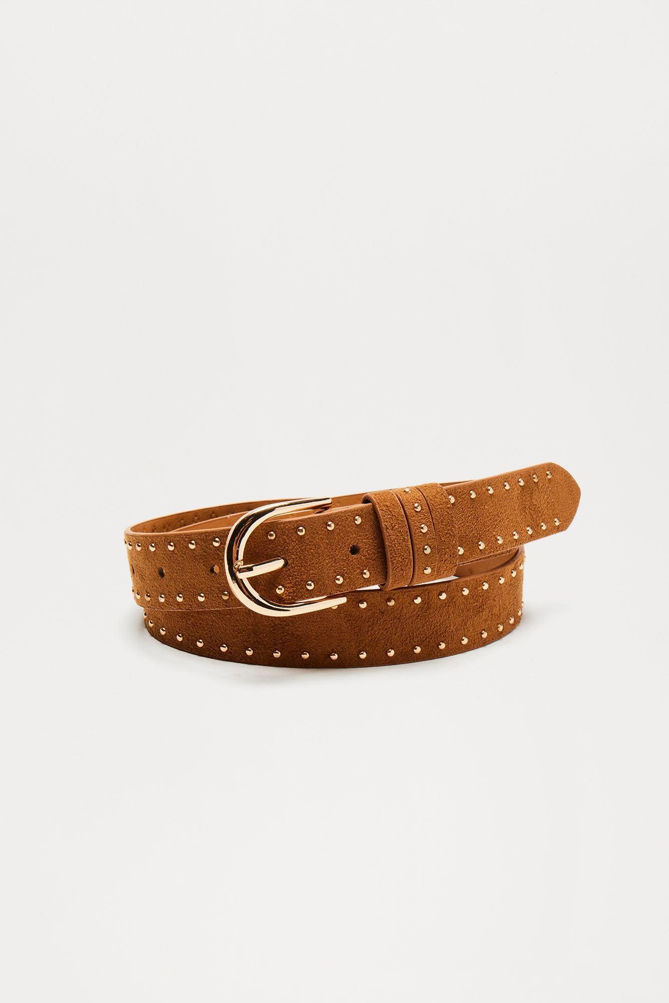 Groundbreaking Studded Belt - Brown Product Image