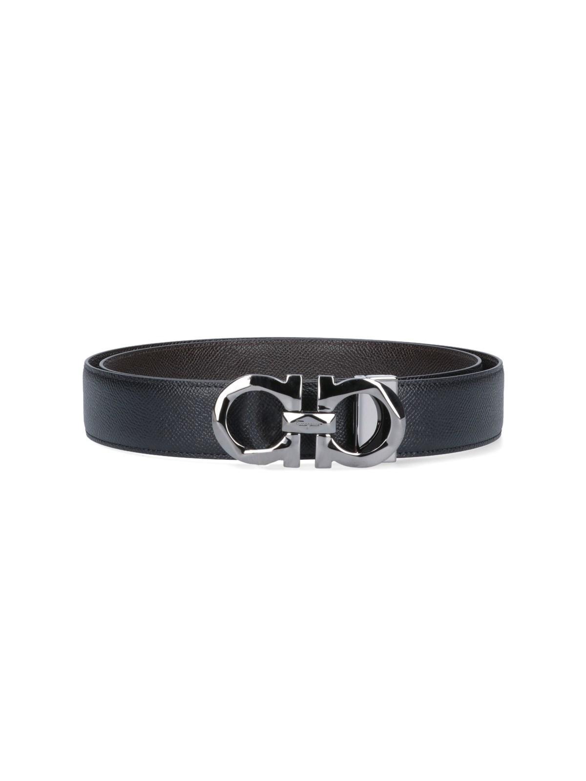 FERRAGAMO Reversible Gancini Belt In Black Product Image