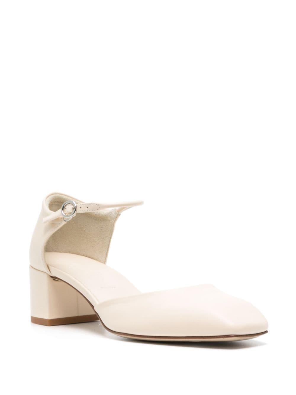 Magda 45mm Leather Pumps In Nude & Neutrals Product Image