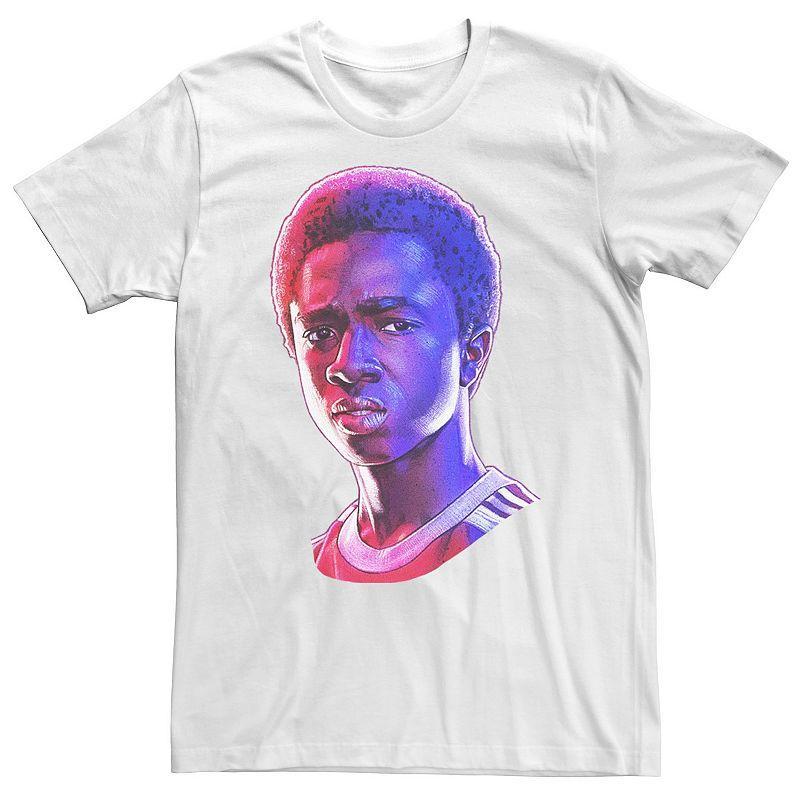 Big & Tall Stranger Things Lucas Rose Tone Portrait Tee, Men's, Size: 4XL, White Product Image