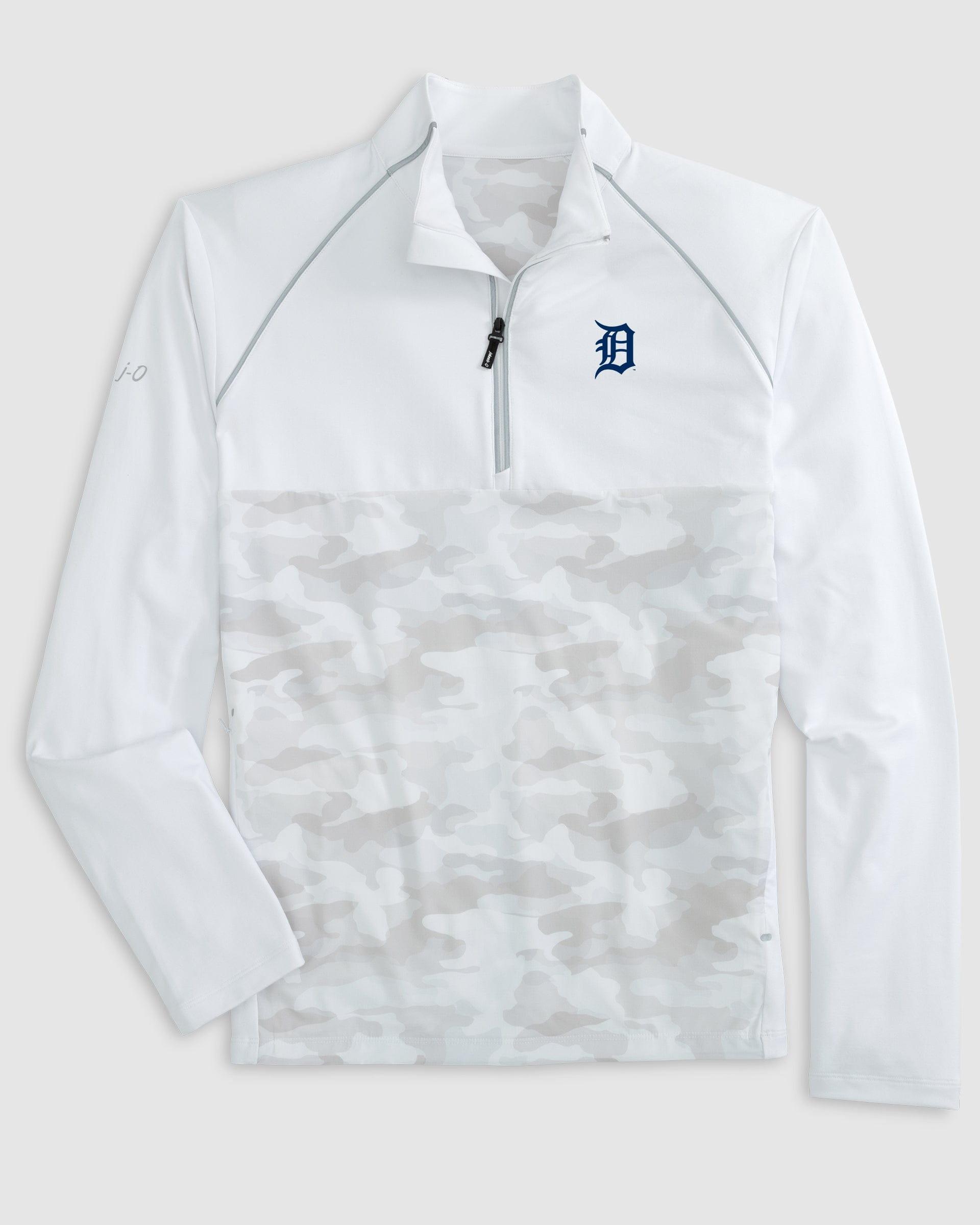 Detroit Tigers Keiser Camo Mixed Media 1/4 Zip Male Product Image