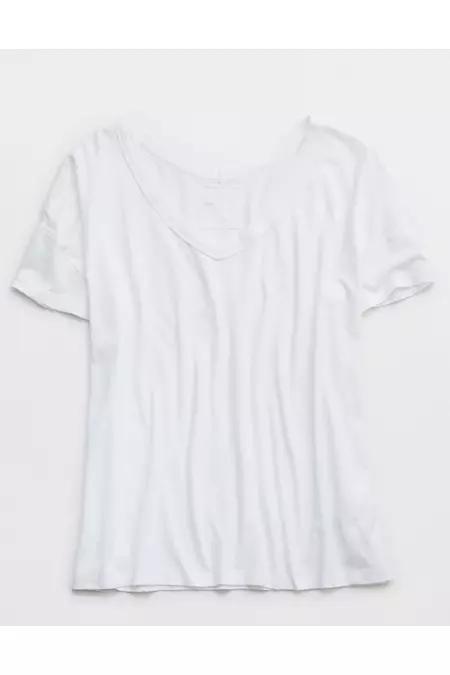 Aerie Oversized V-Neck Boyfriend T-Shirt Women's Product Image