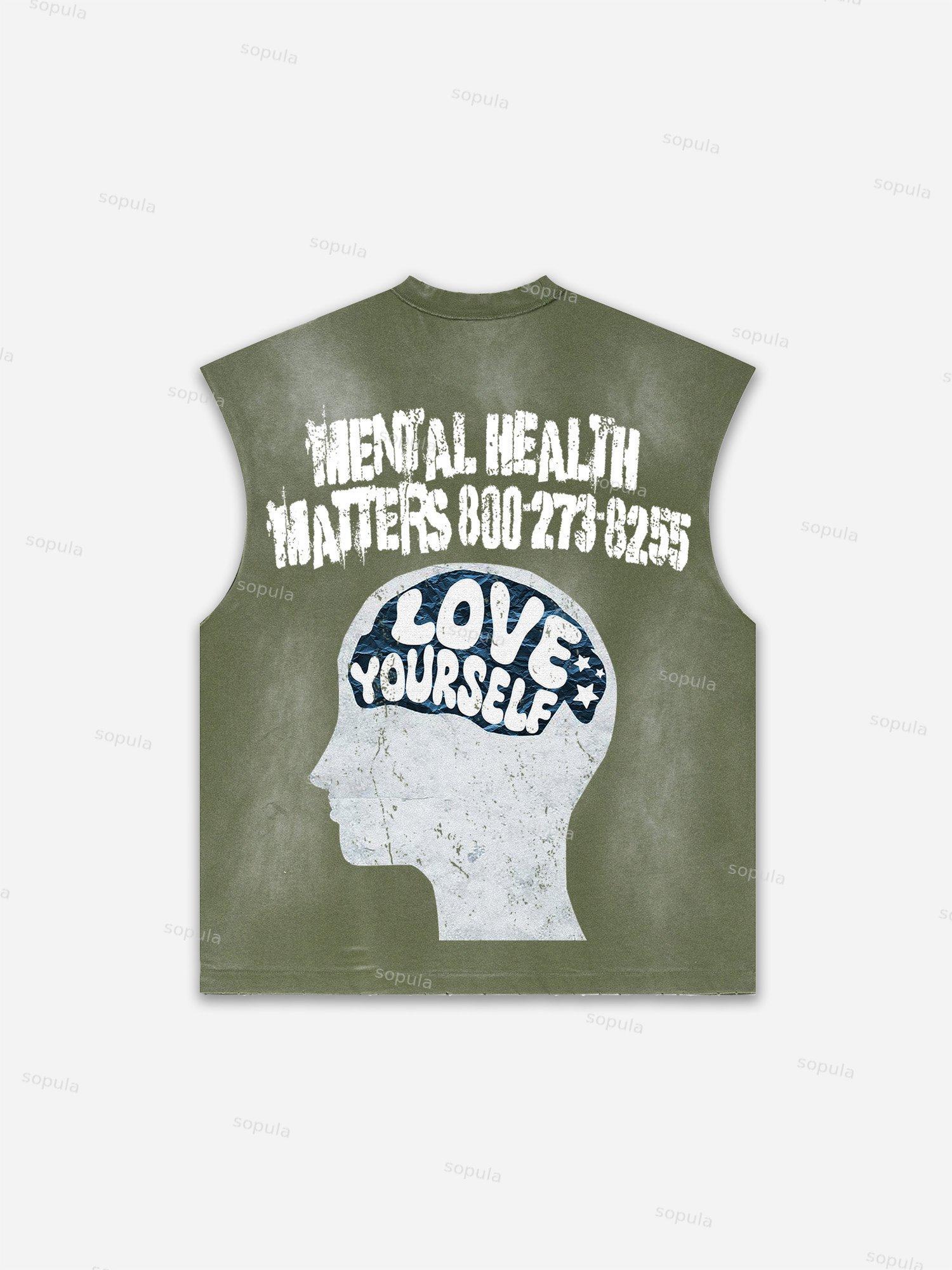 Men's Washed Saint Graphic Child Of God Print Tank Top Product Image