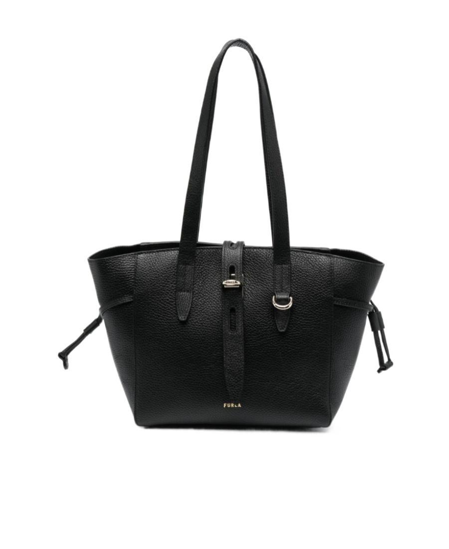 FURLA Medium Net Leather Bag In Black Product Image