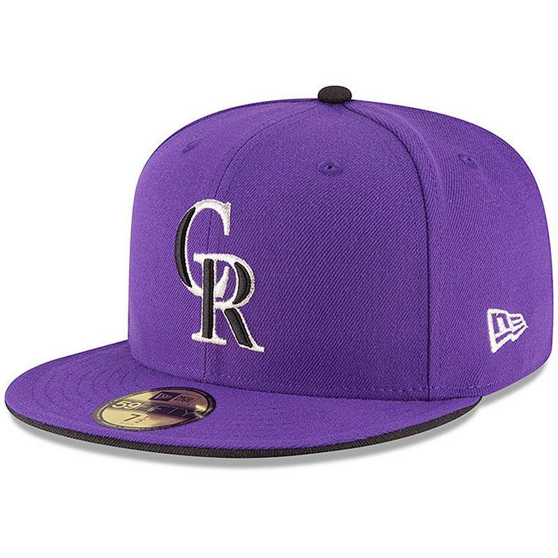Men's New Era Purple Colorado Rockies Authentic Collection On Field 59FIFTY Structured Hat, Size: 7 3/4 Product Image