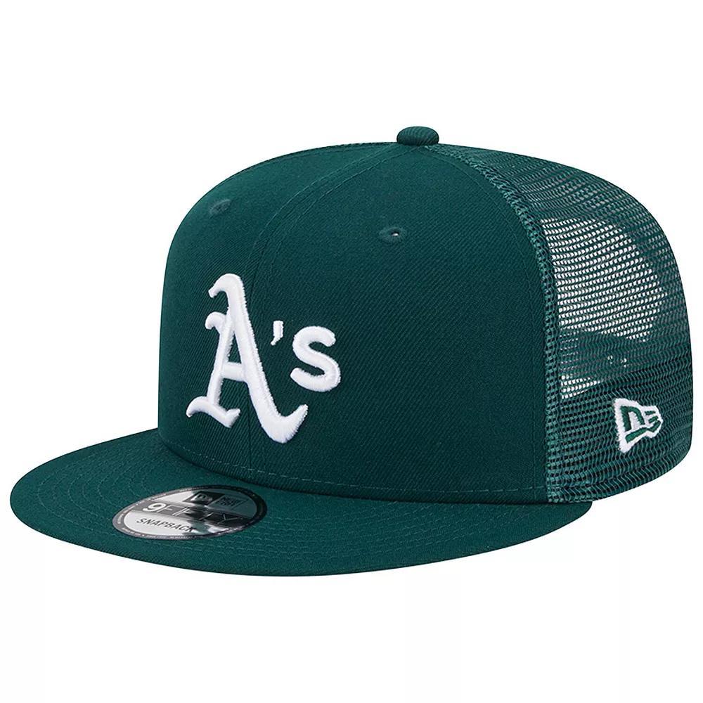 Men's New Era Green Oakland Athletics Team Color Trucker 9FIFTY Snapback Hat Product Image