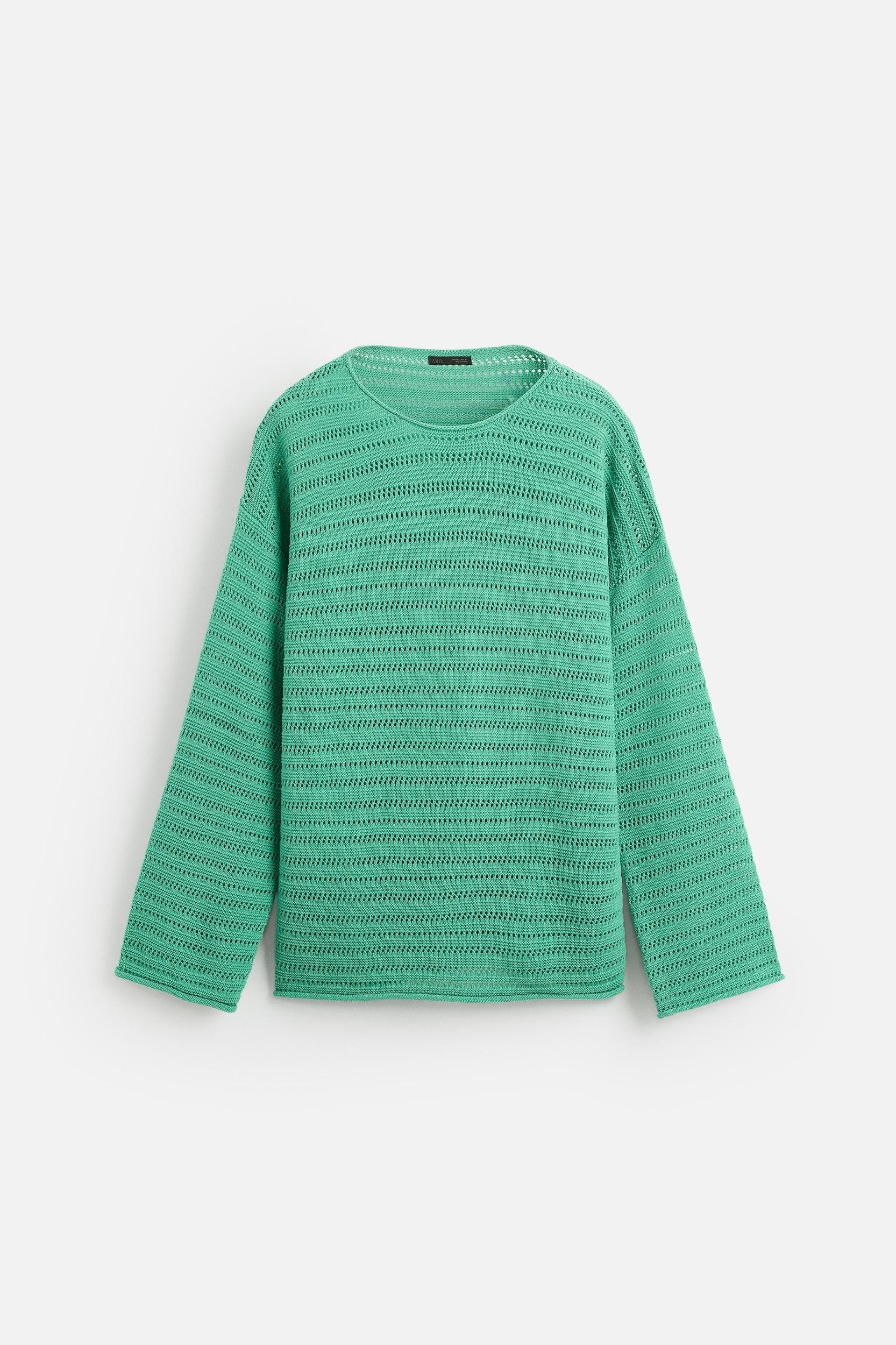 OPEN KNIT TEXTURED SWEATER Product Image