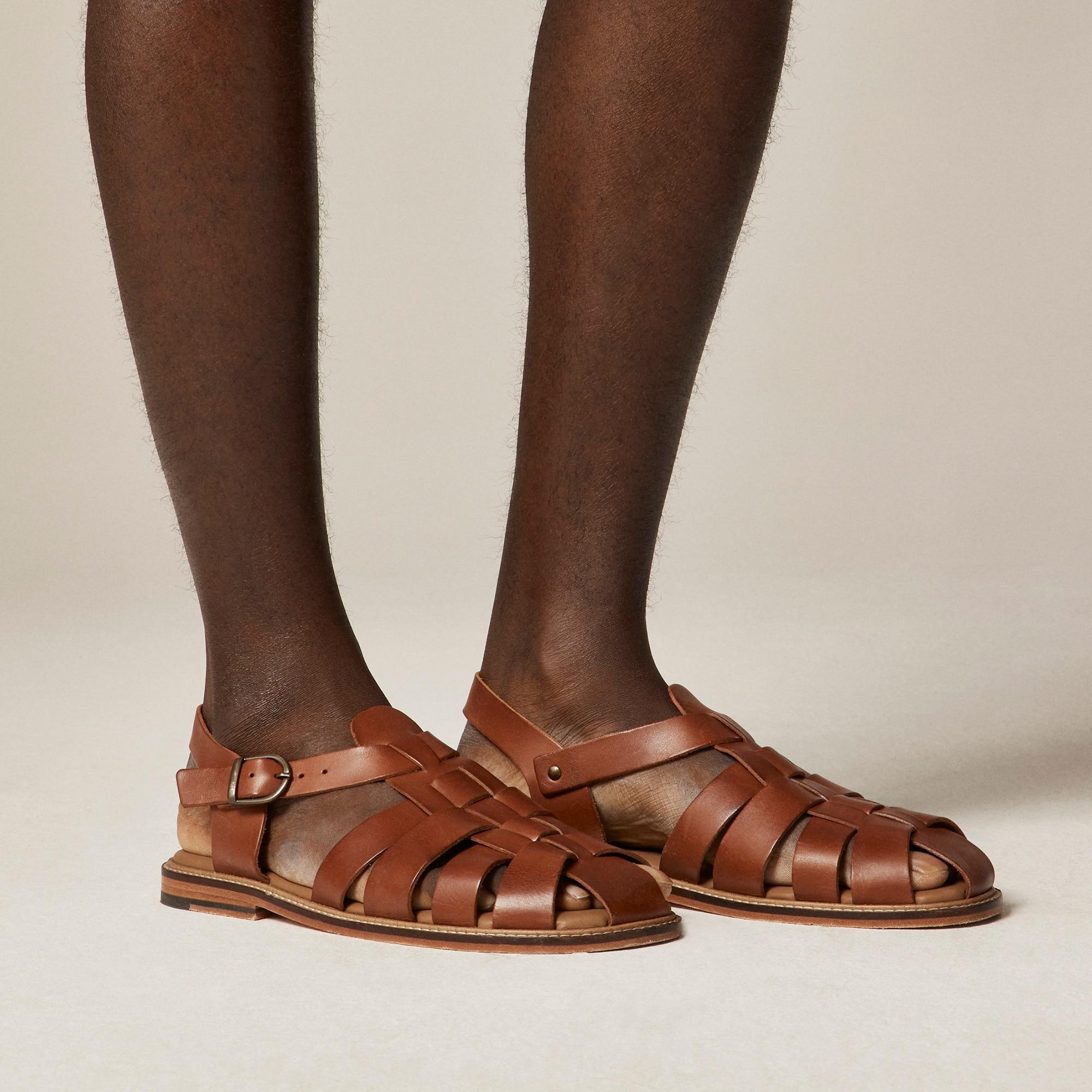 Fisherman sandals in leather Product Image