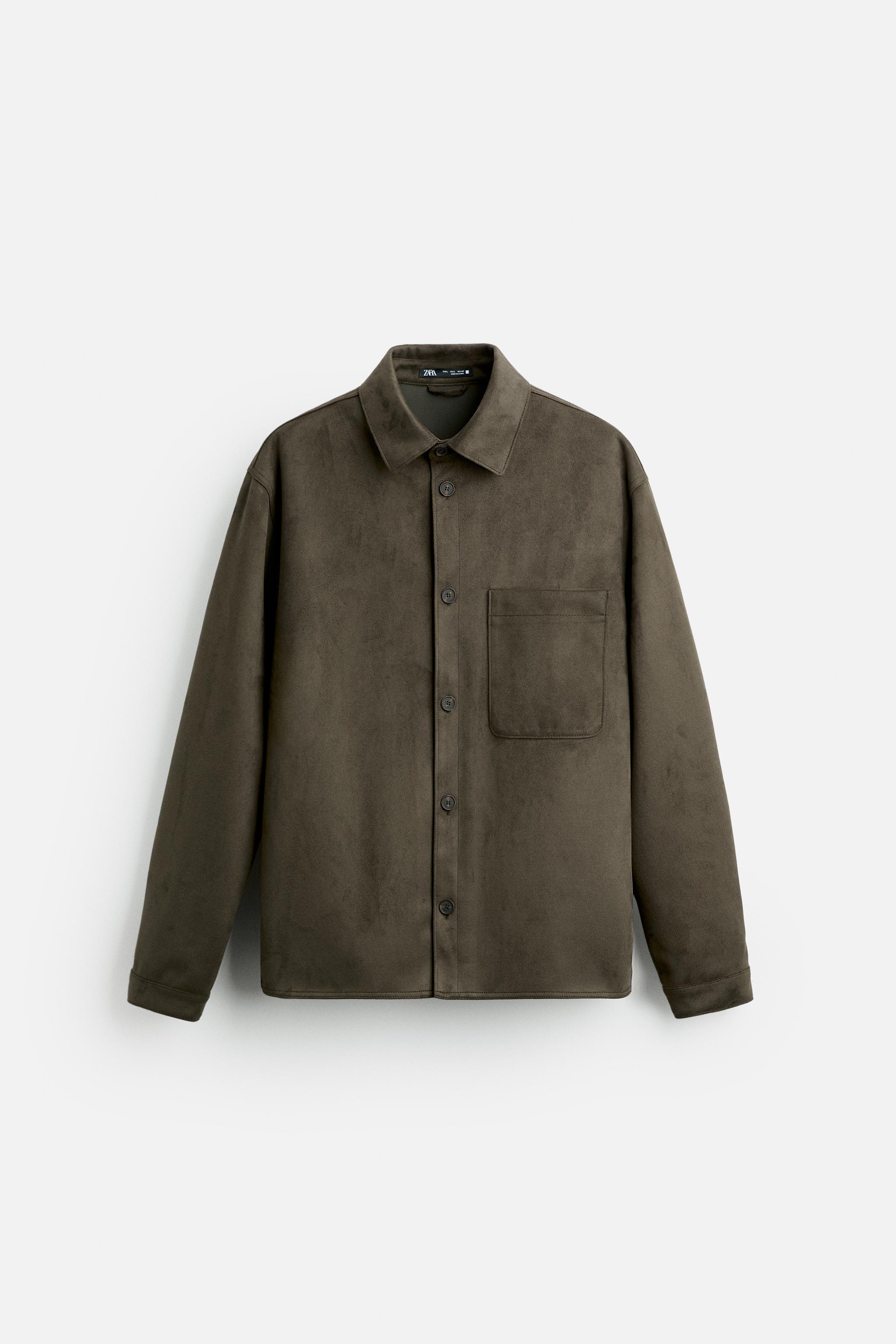 FAUX SUEDE OVERSHIRT Product Image