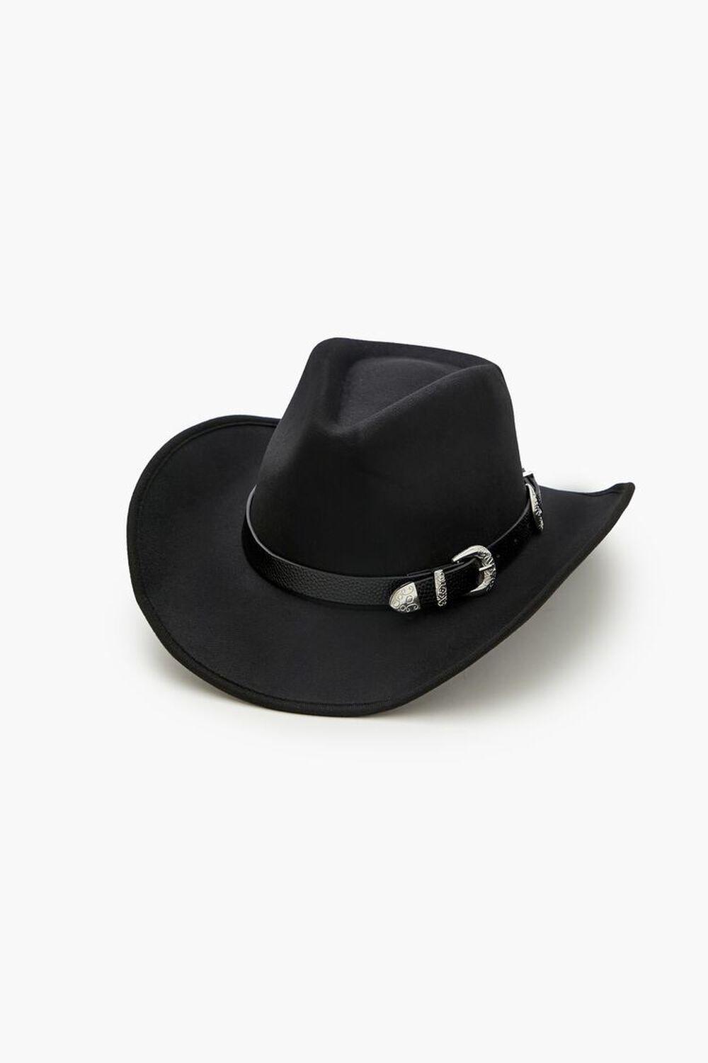 Dual Buckled-Trim Cowboy Hat | Forever 21 Product Image