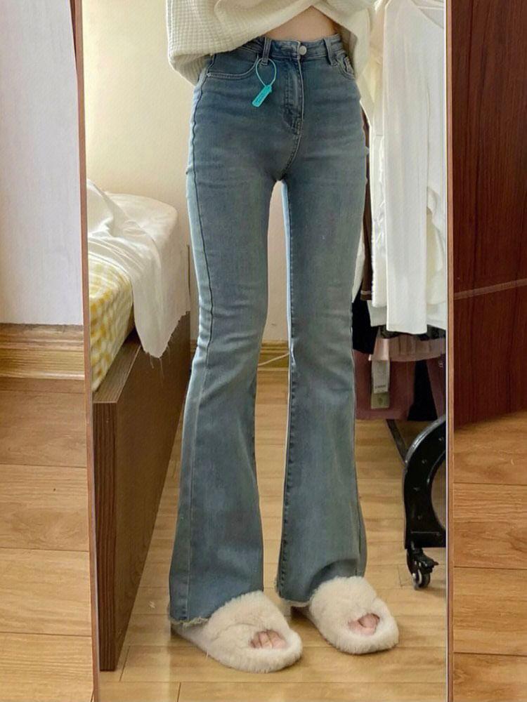 High Waist Flared Jeans Product Image