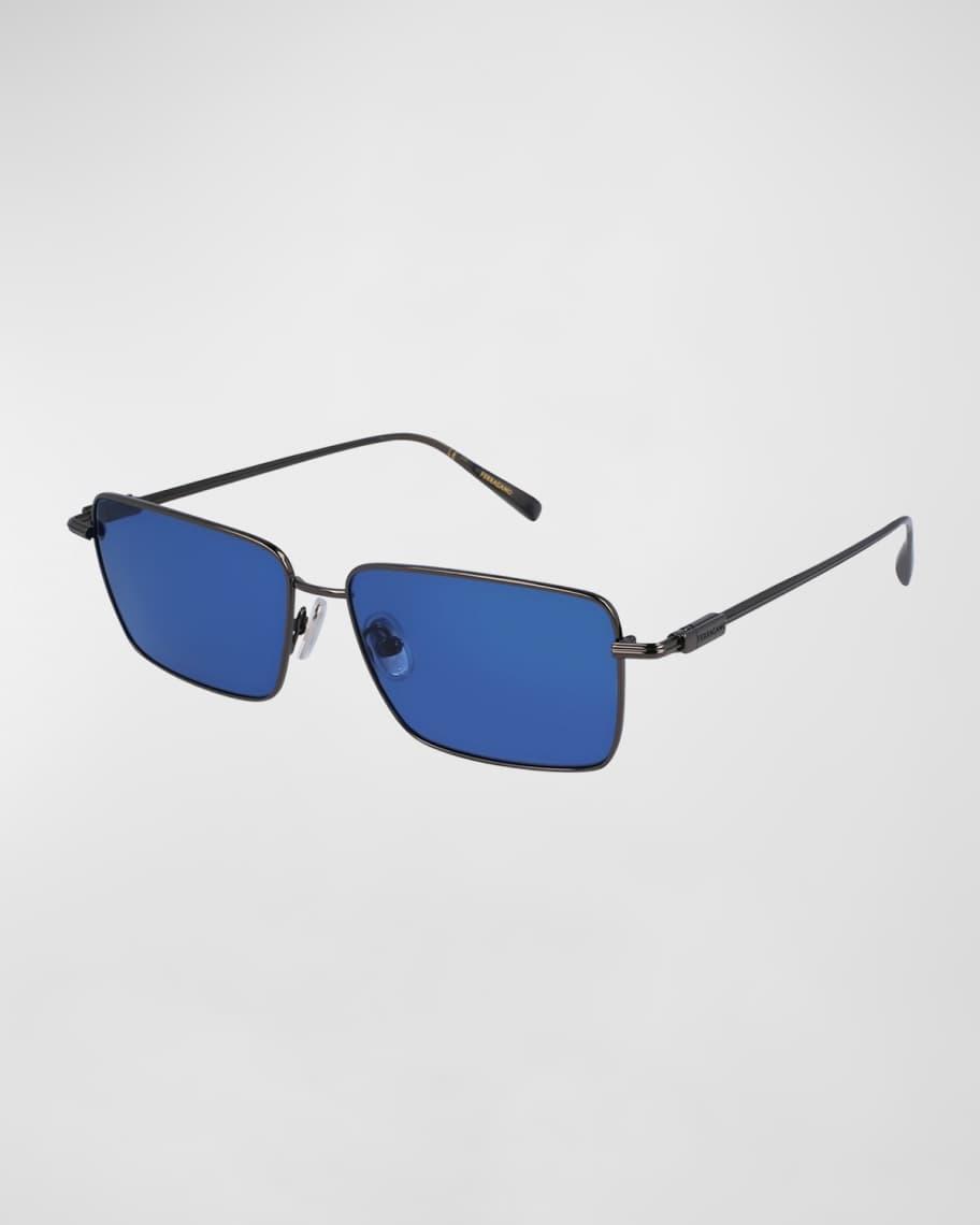 Men's Gancini Evolution Metal Rectangle Sunglasses Product Image