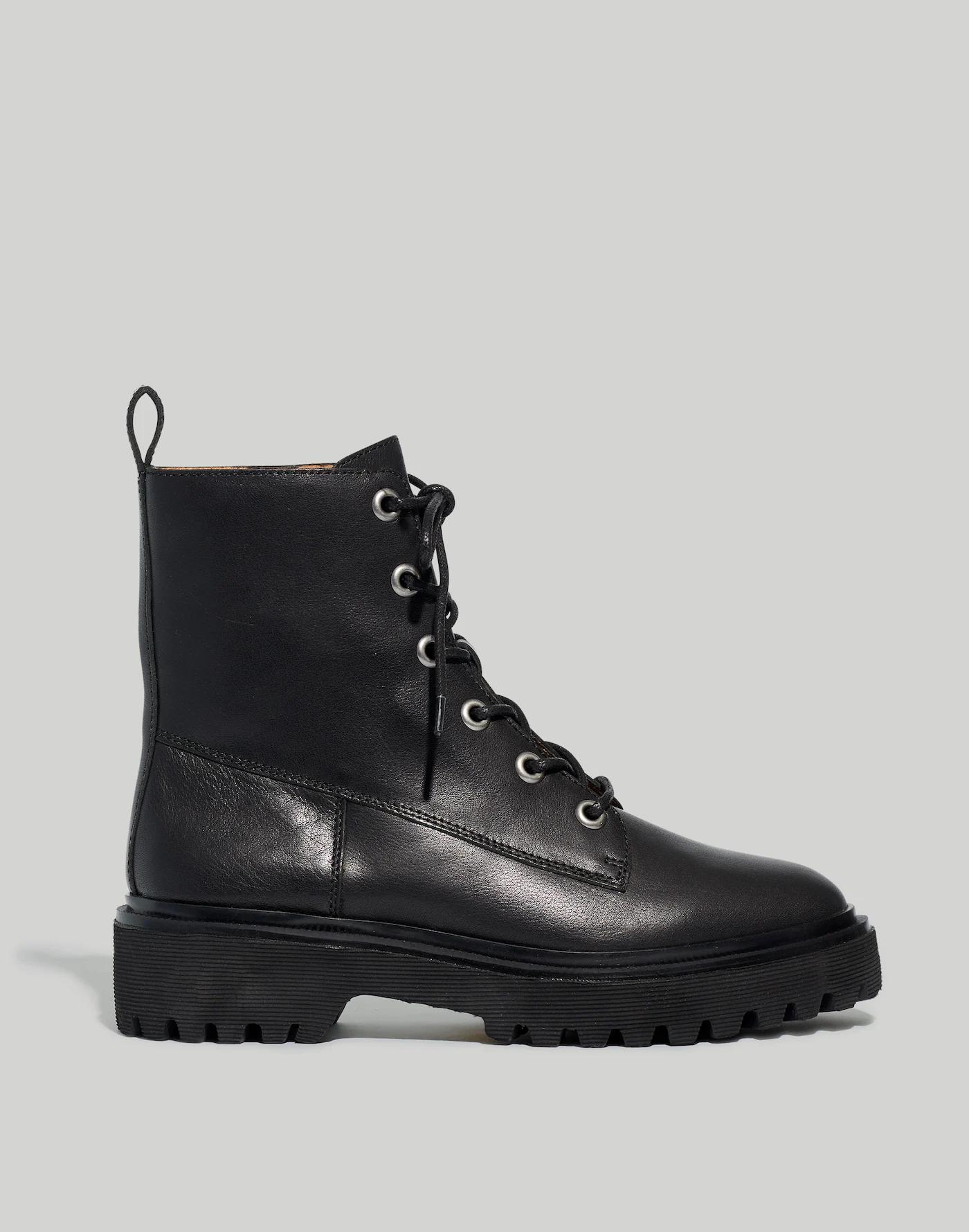 The Rayna Lace-Up Boot in Leather Product Image