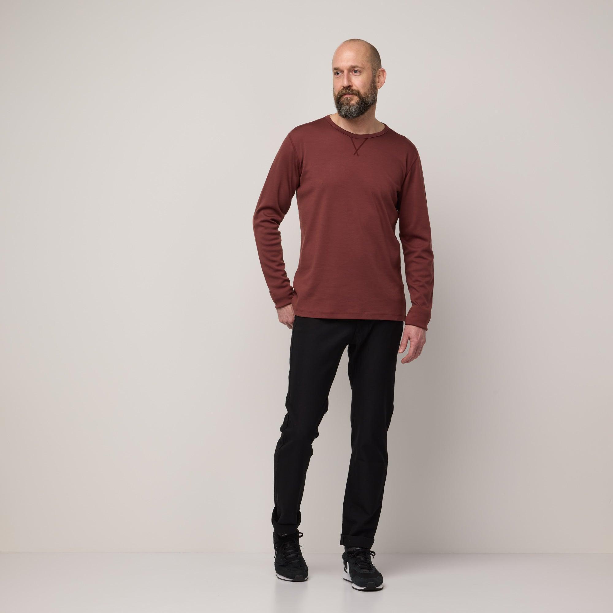 Merino Wool Interlock Sweatshirt | Redwood Product Image