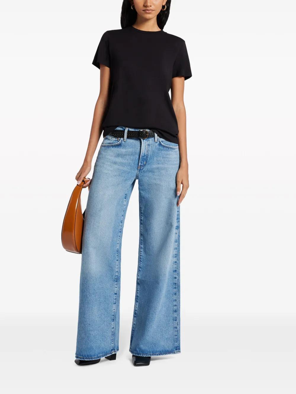 mid-rise wide-leg jeans Product Image