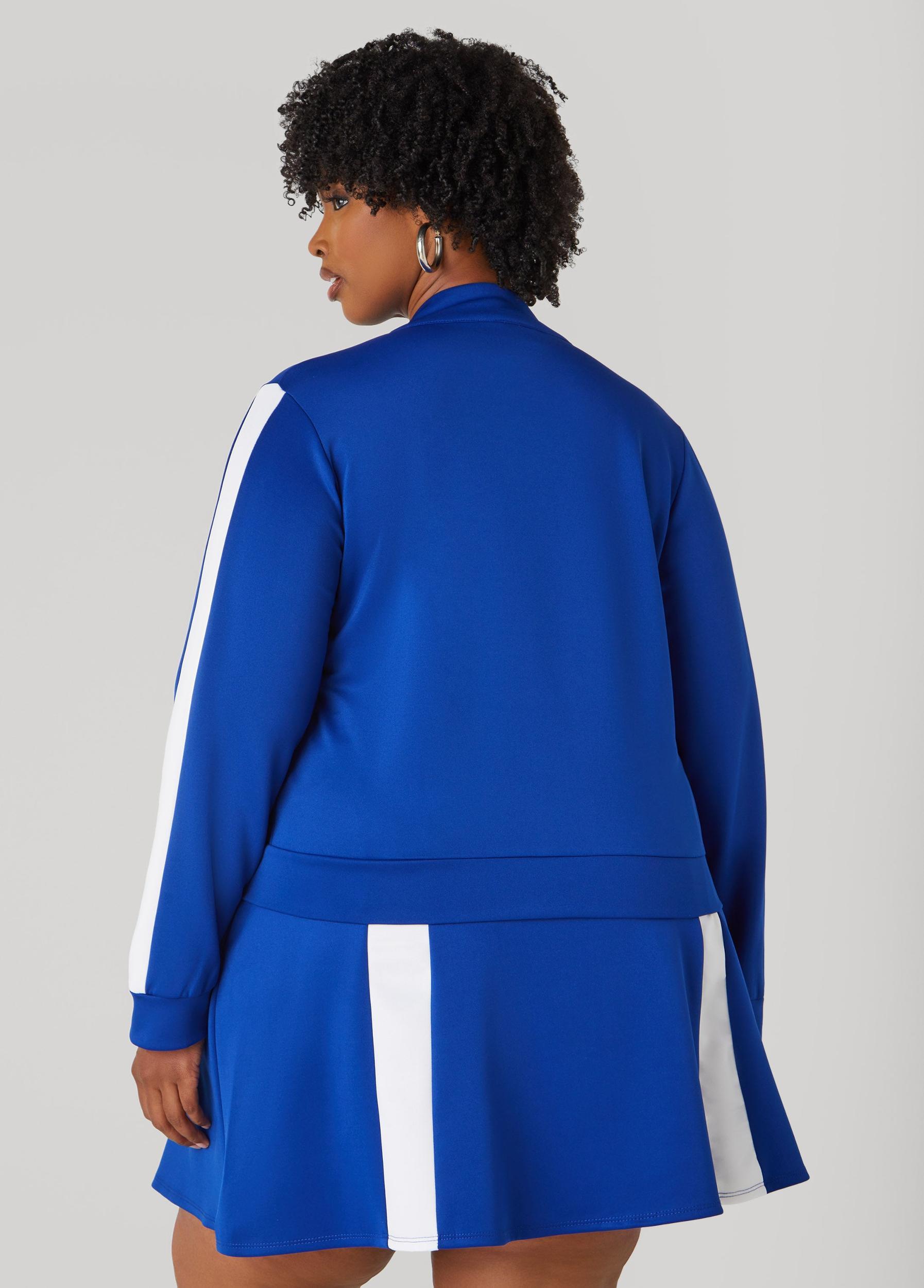 Plus Size Stripe Trimmed Track Jacket Ashley Stewart Product Image