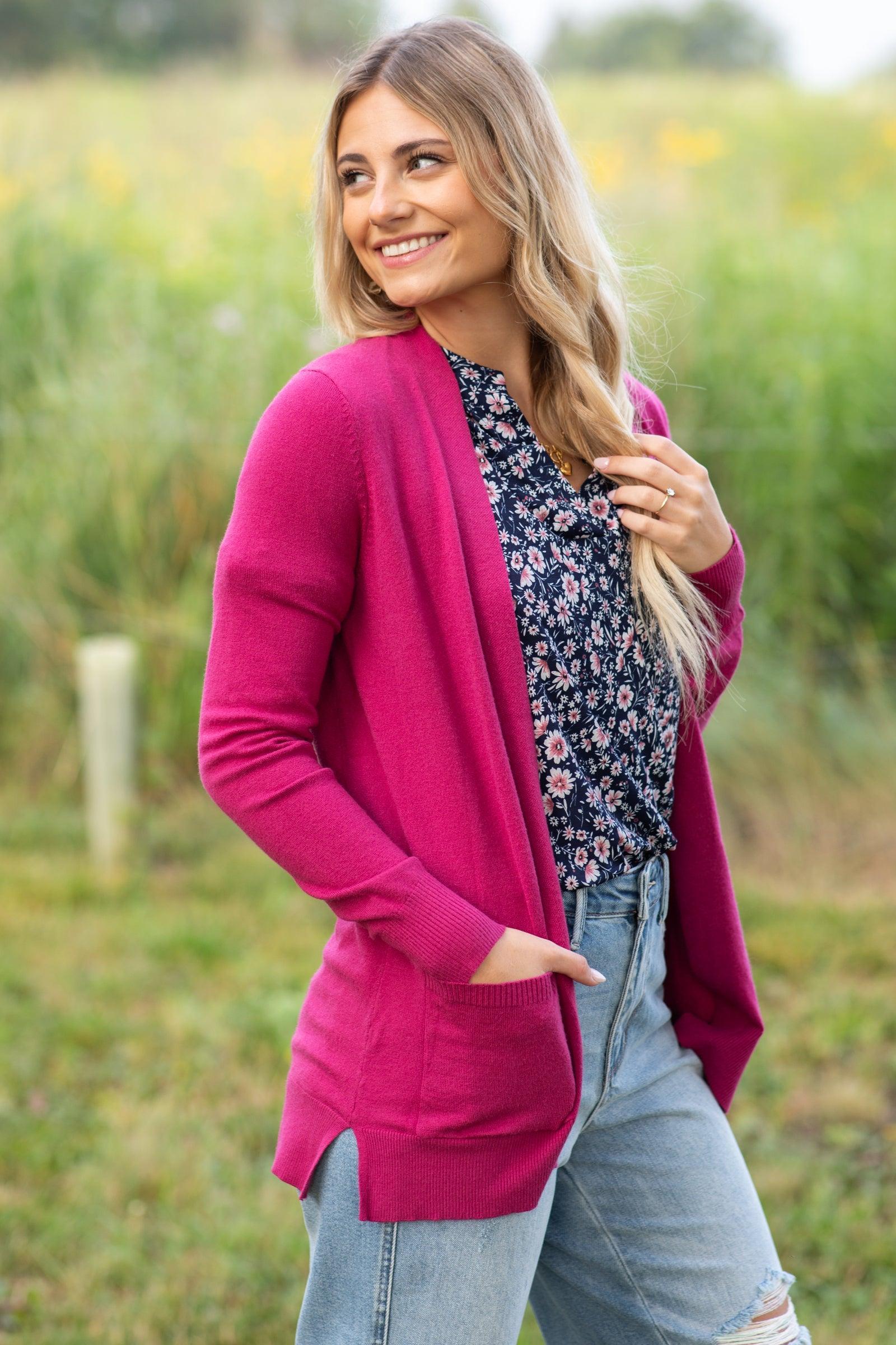 Open Front Everyday Cardigan With Pockets Product Image