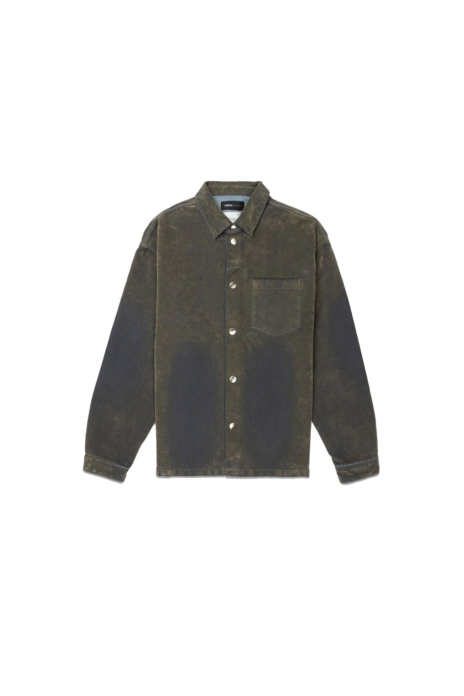 Flocked Shirt Jacket Male Product Image