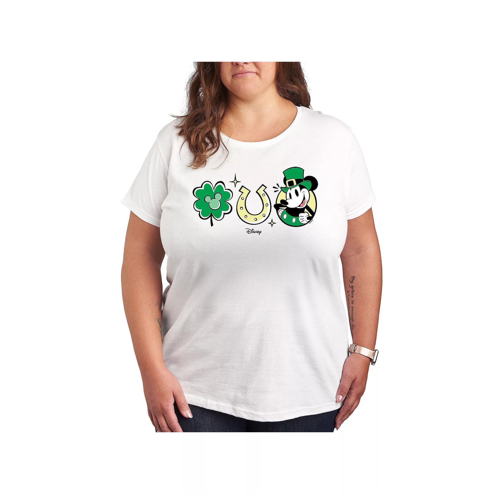 Disney's Mickey Mouse Plus St. Patrick's Day Icons Graphic Tee, Women's,  Product Image