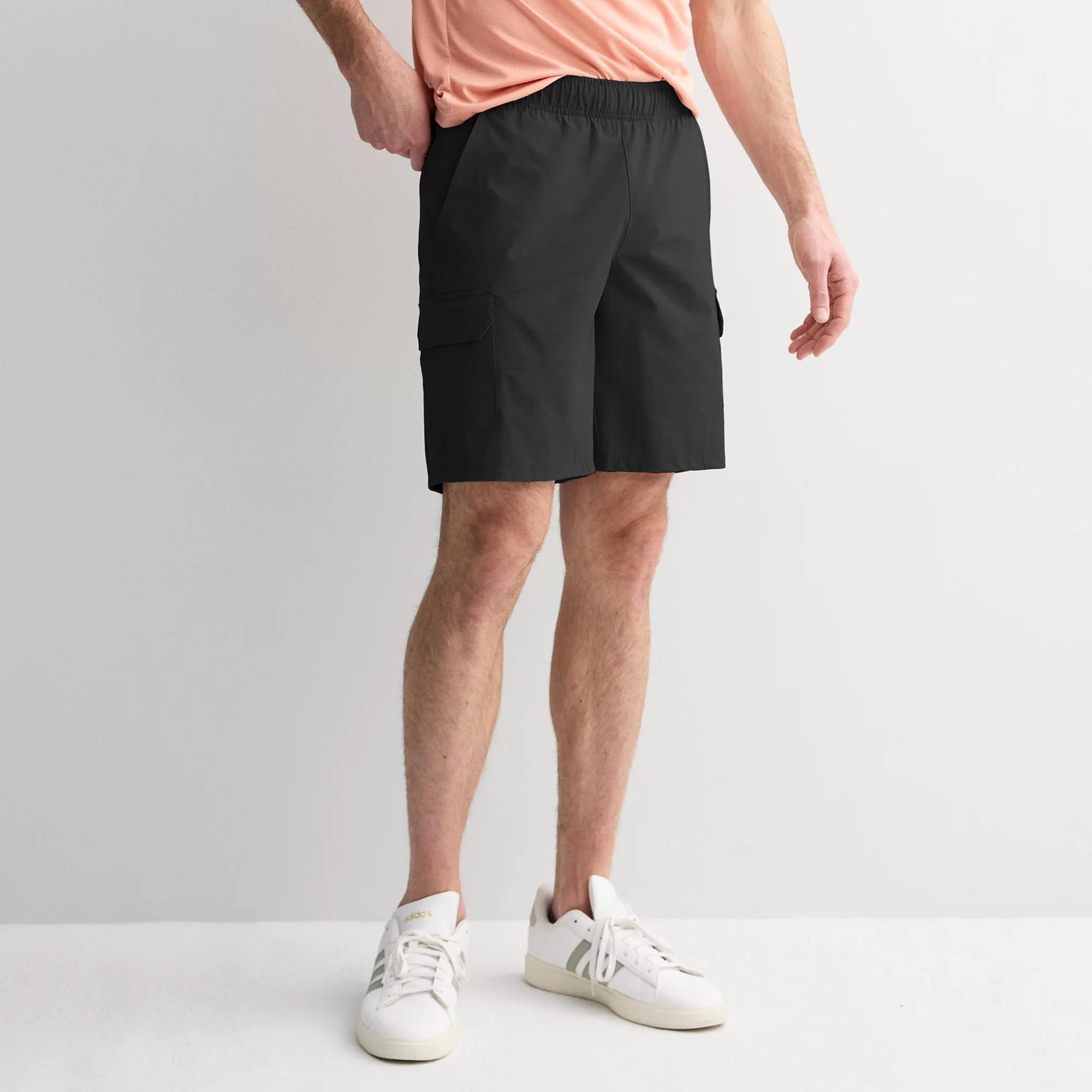 Men's Tek Gear® Lightweight 9 in. Woven Cargo Shorts, Size: Small, Mineral Black Product Image
