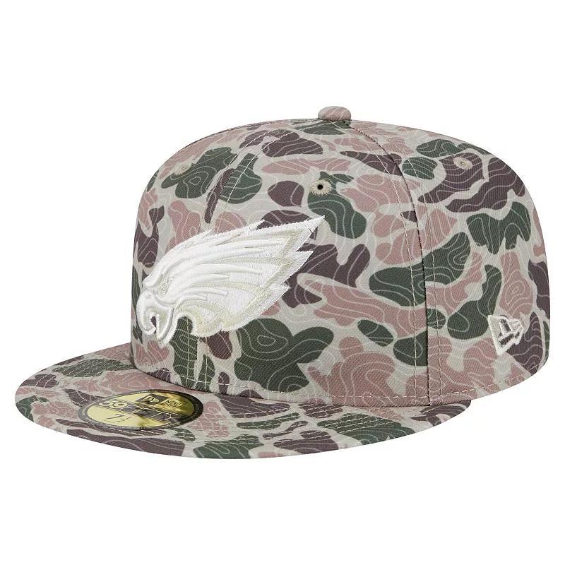 Men's New Era  Philadelphia Eagles Geo Camo 59FIFTY Fitted Hat, Size: 7, Green Product Image