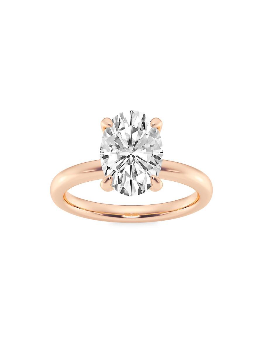 Womens 14K Rose Gold & Oval Lab-Grown Diamond Solitaire Ring/0.50-5.00 TCW Product Image