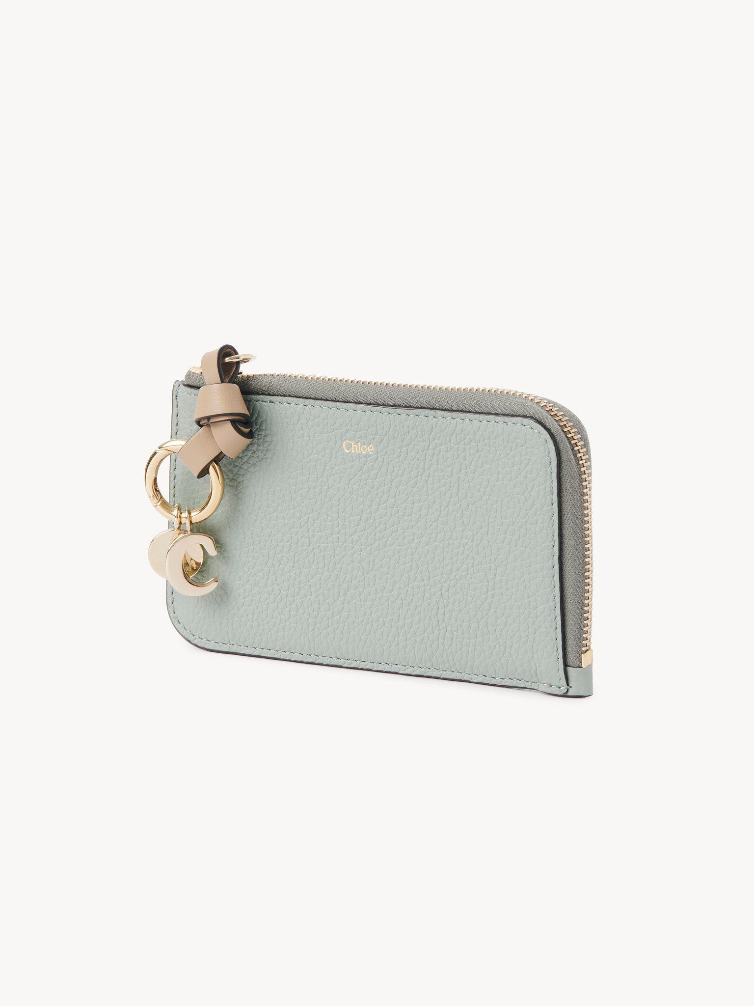 Alphabet wallet in grained leather Product Image