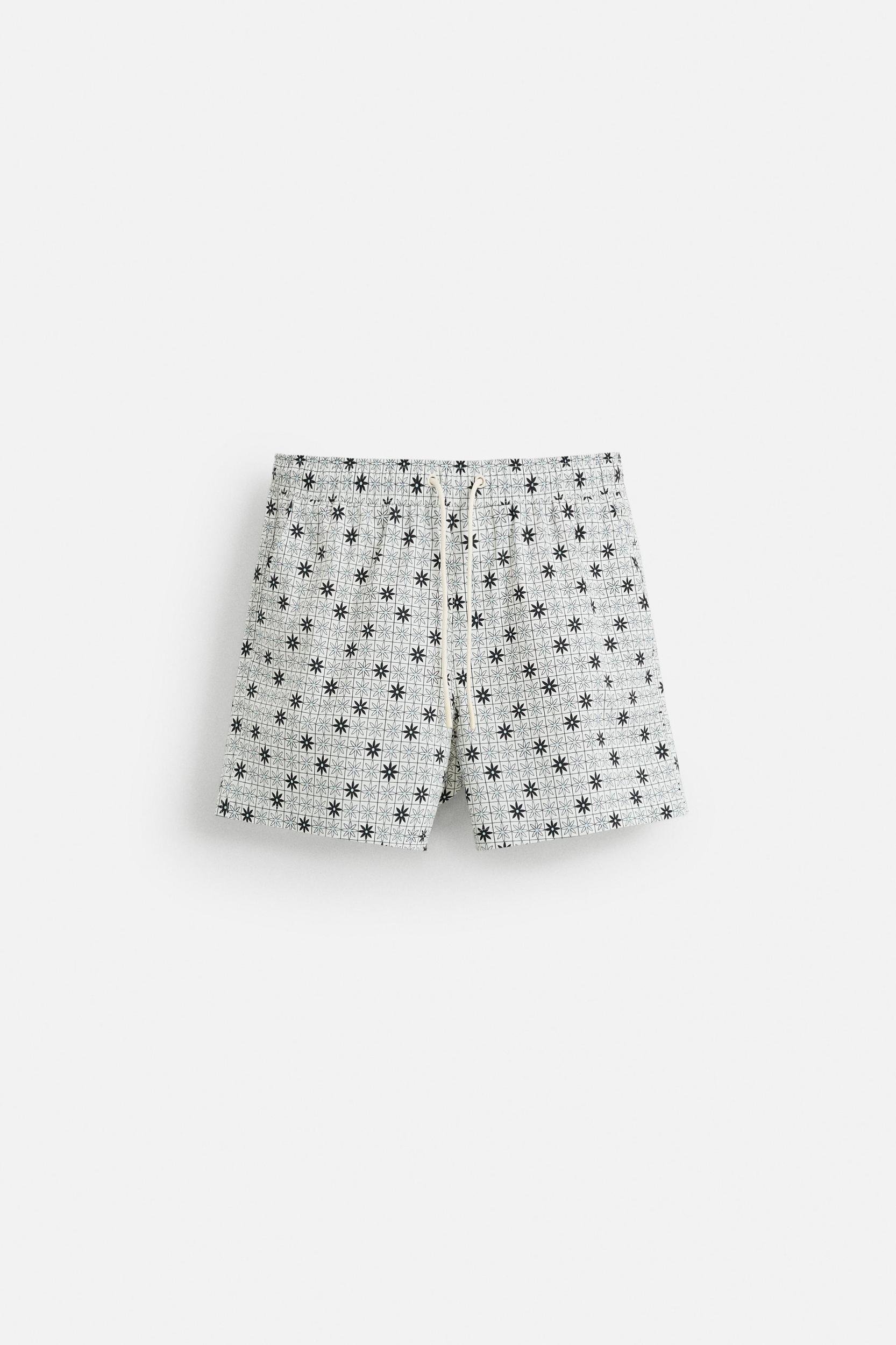 GEOMETRIC PRINT MID-LENGTH SWIMSUIT Product Image