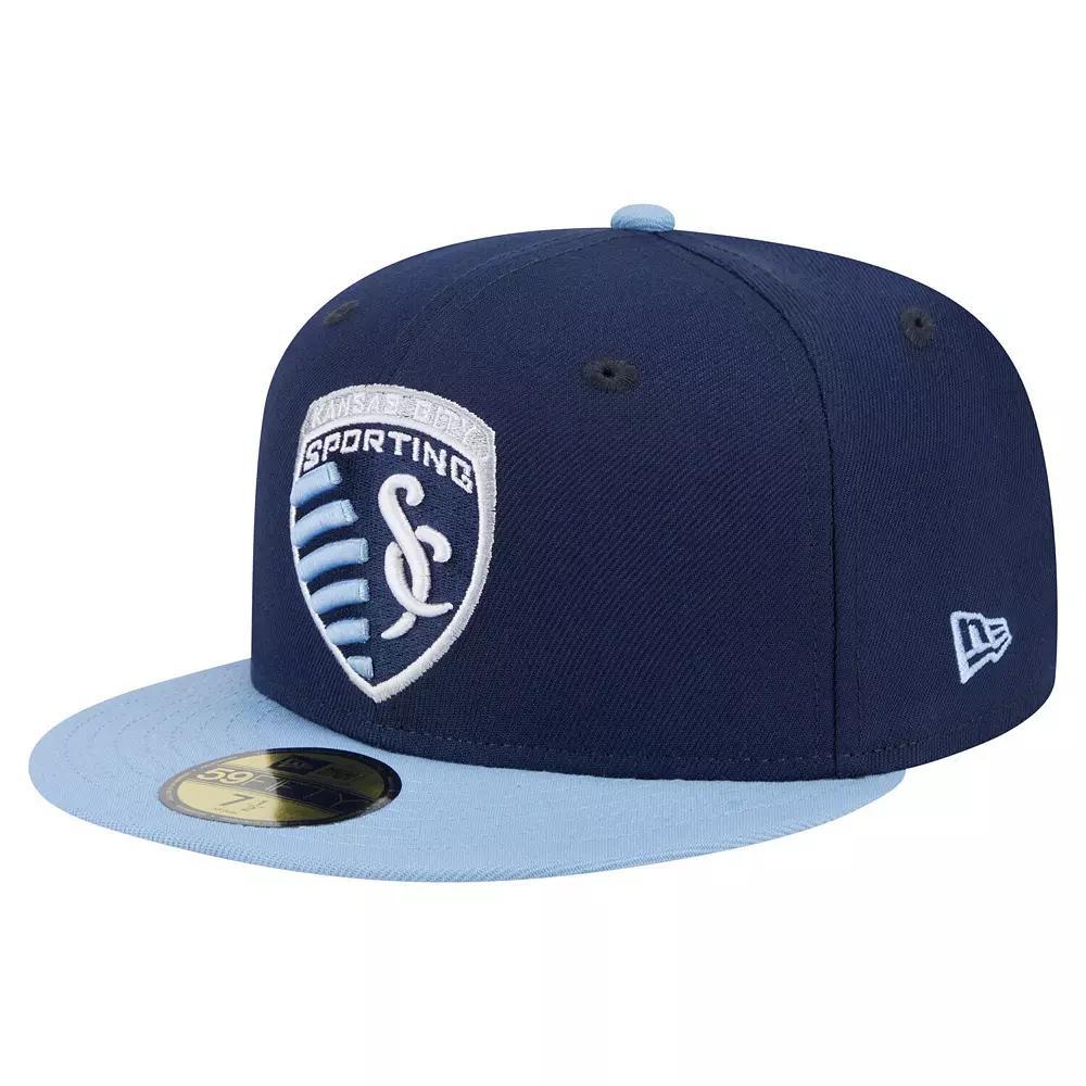 Men's New Era  Navy Sporting Kansas City 2025 Kickoff 59FIFTY Fitted Hat, Size: 7 1/4, Blue Product Image