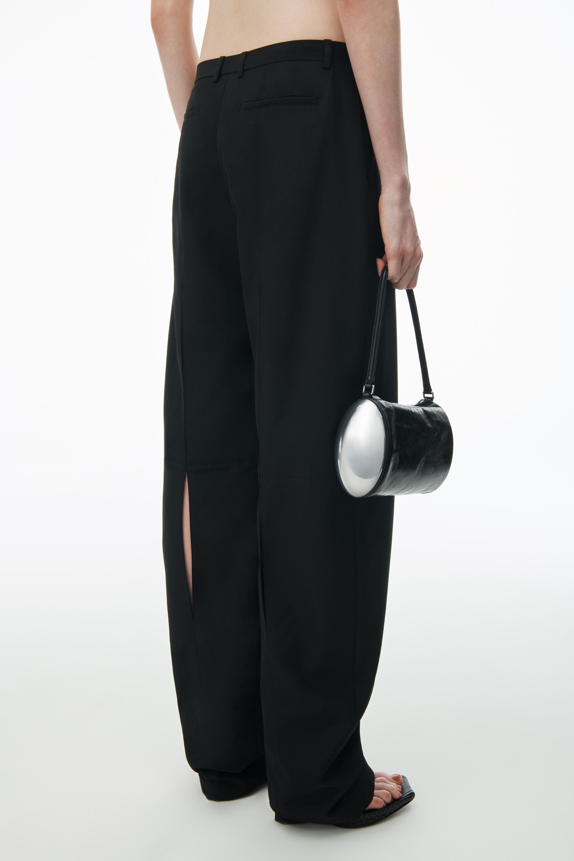 Slit Back Low Waisted Tailored Trouser In Wool Blend Product Image