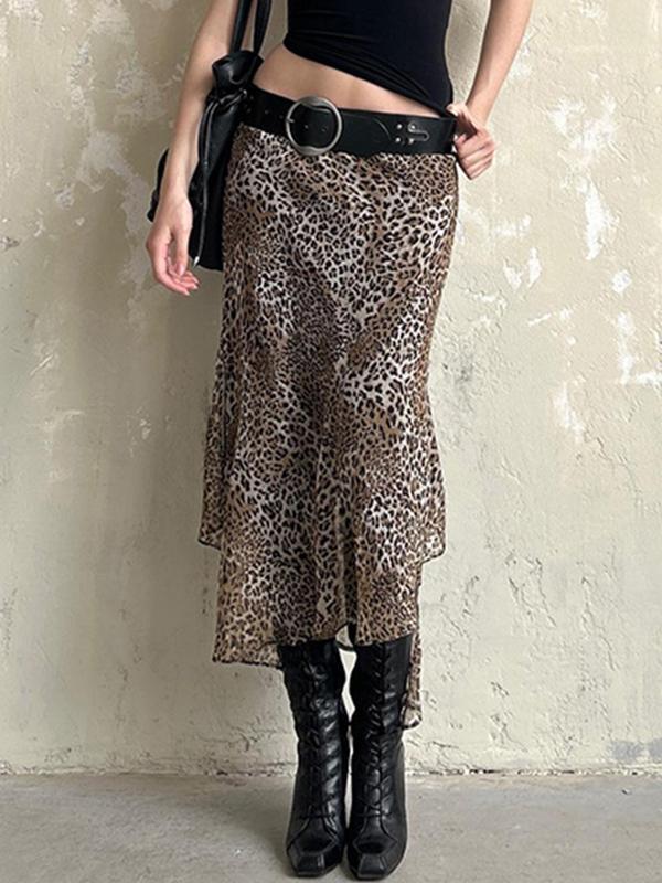 Irregular Split Mesh Maxi Skirt Product Image