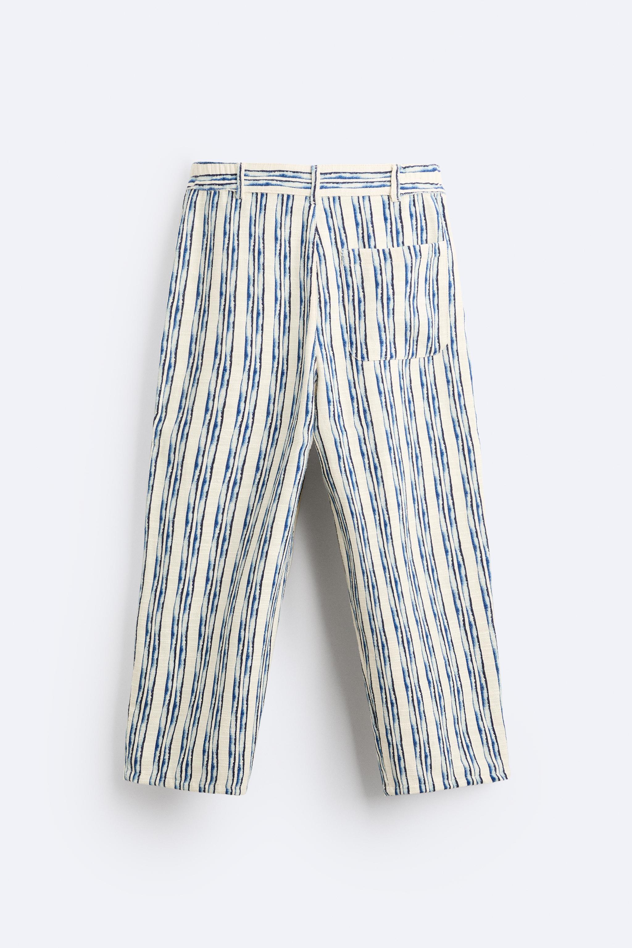 STRIPED JACQUARD PANTS Product Image