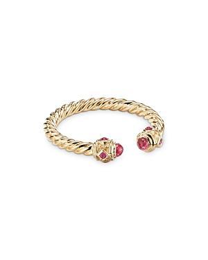 Womens Renaissance Open Ring In 18K Gold With Gemstones Product Image