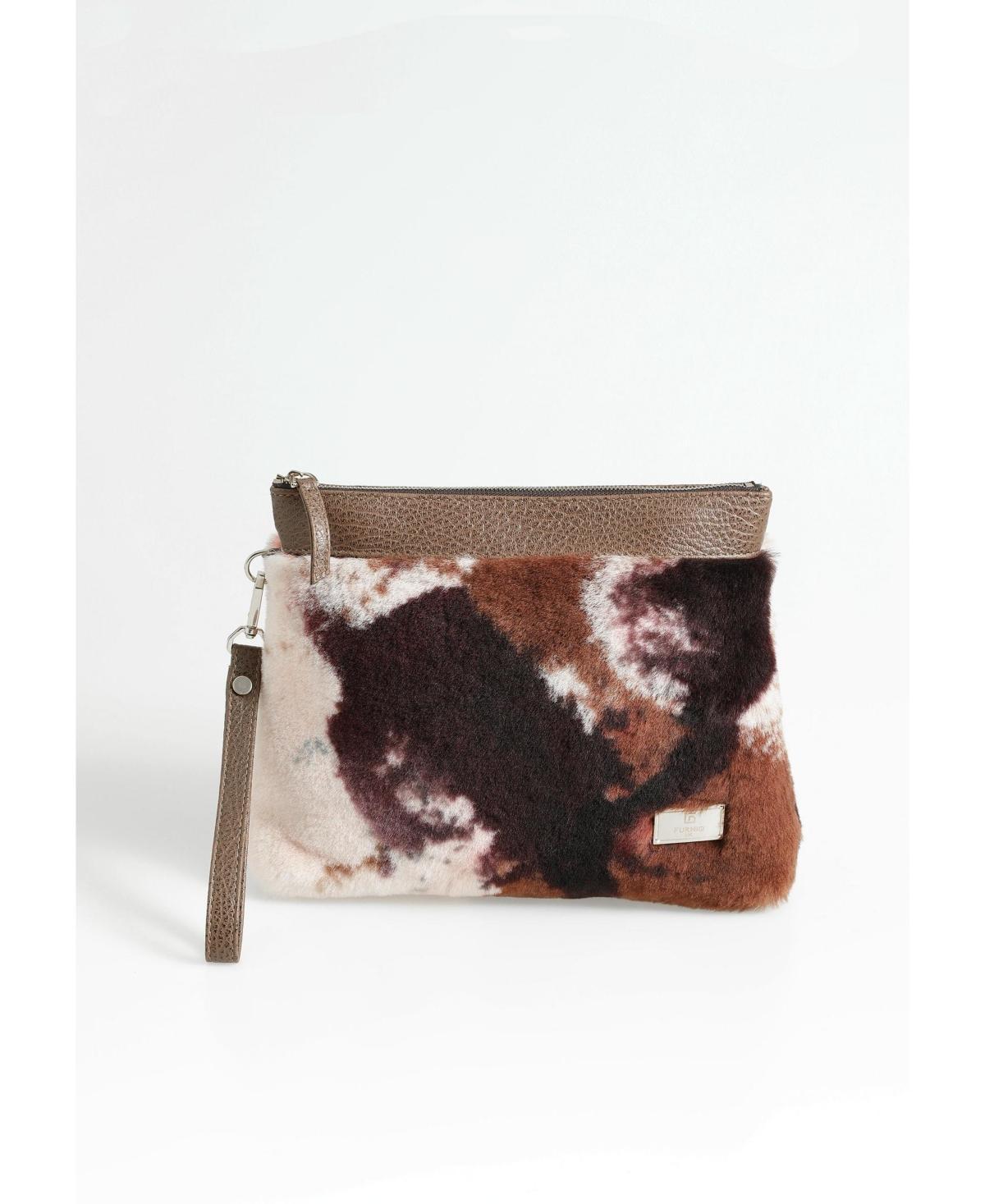 Furniq Uk Womens Shearling Clutch Bag Product Image