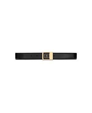 Womens Female Buckle Belt in Lacquered Leather Product Image