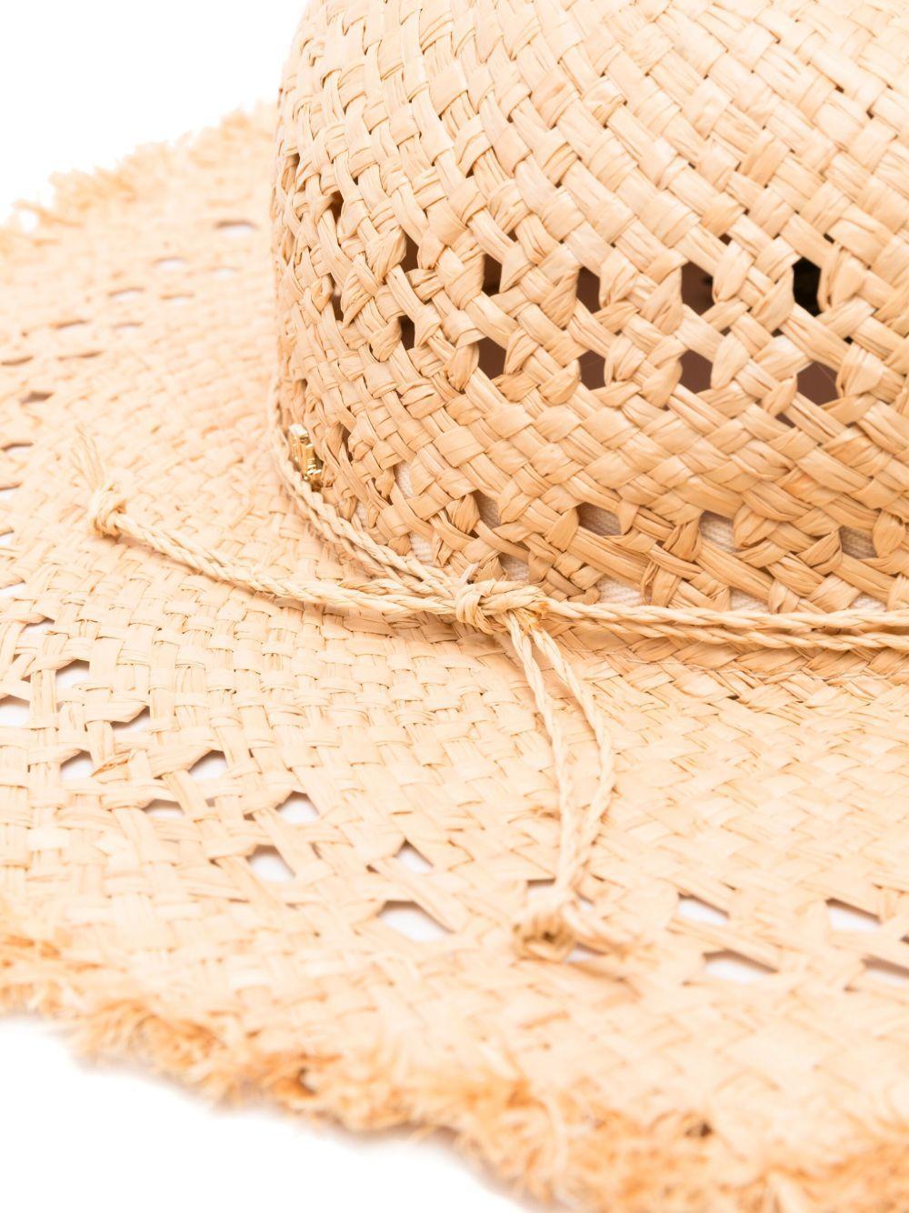 frayed-edge raffia hat Product Image