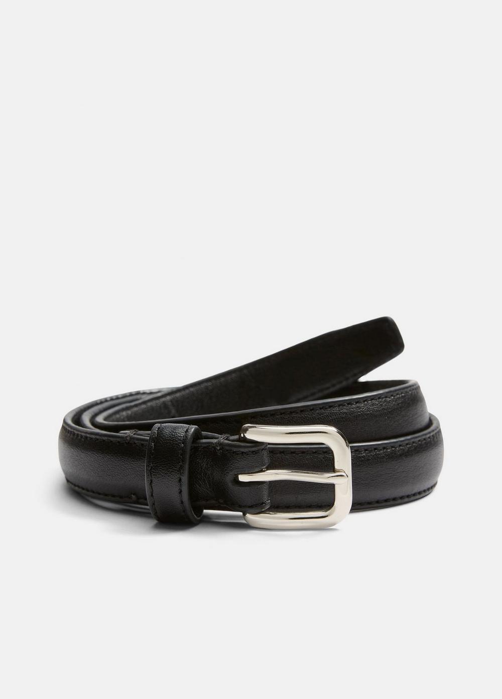 Womens Womens Skinny Leather Belt, Black, Size S Vince Product Image