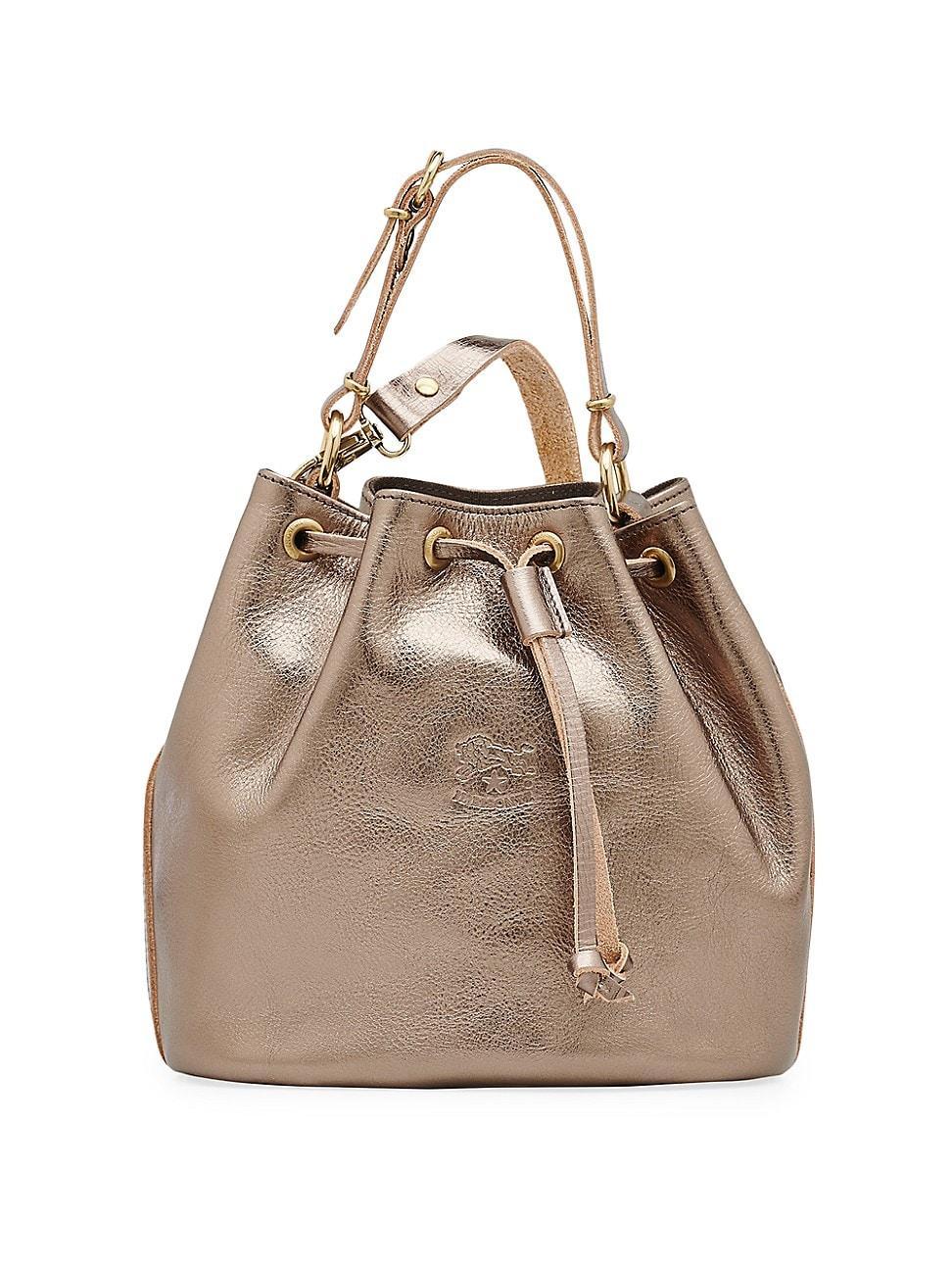 Womens Leather Bucket Bag Product Image