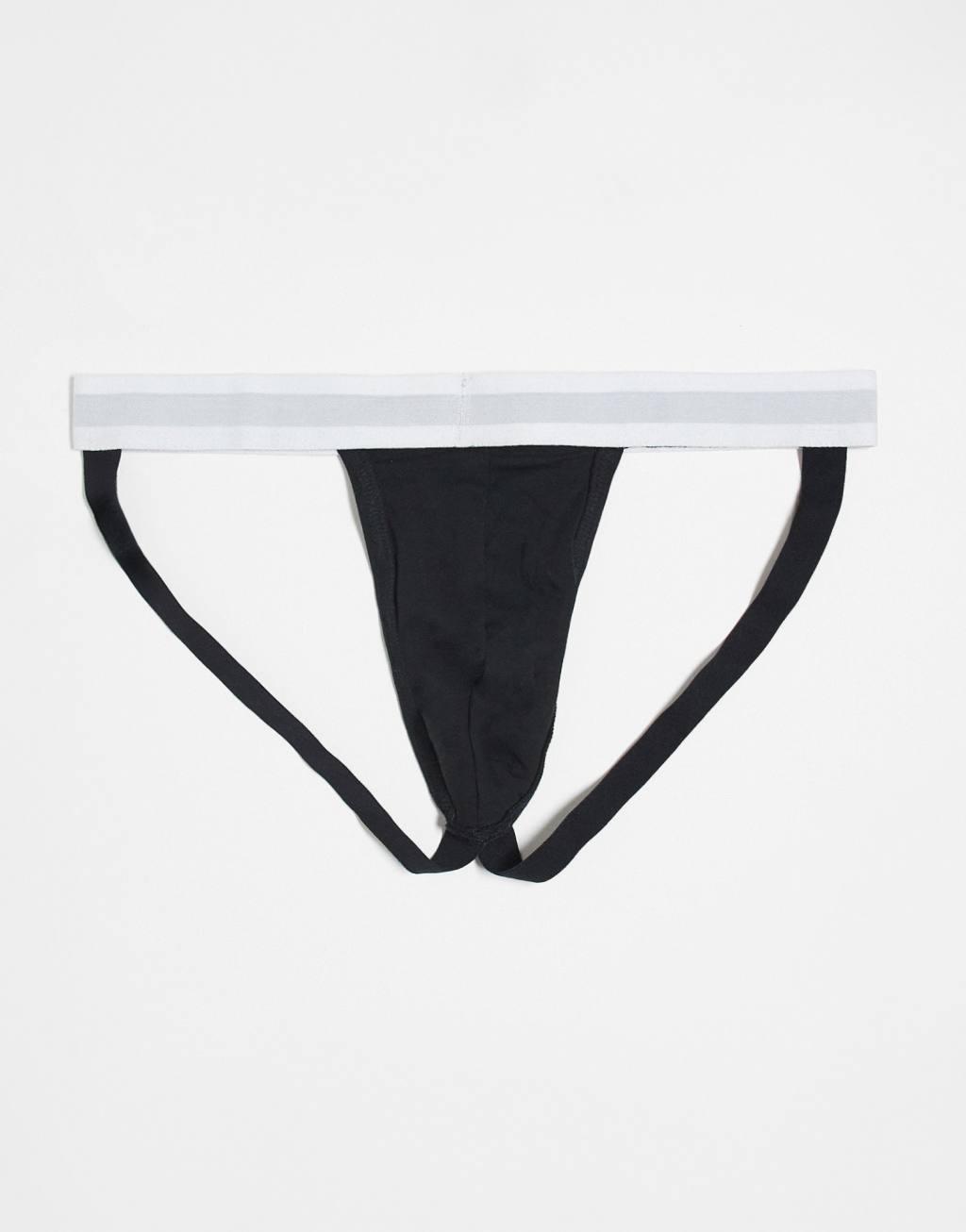 Topman 3 pack jocks in black with white waistbands Product Image