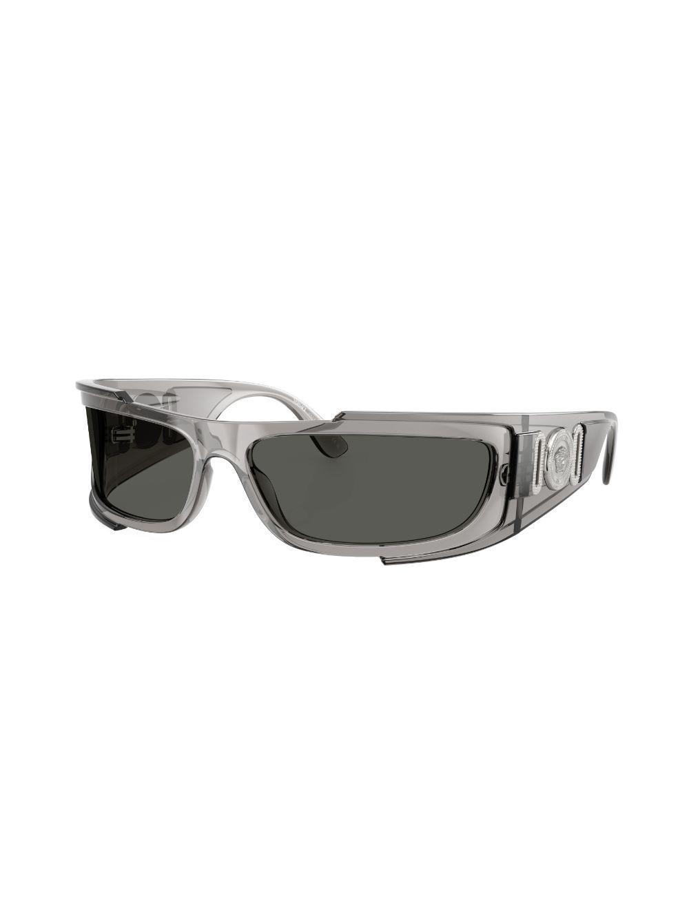 VERSACE Wraparound-frame Sunglasses In Grey Product Image