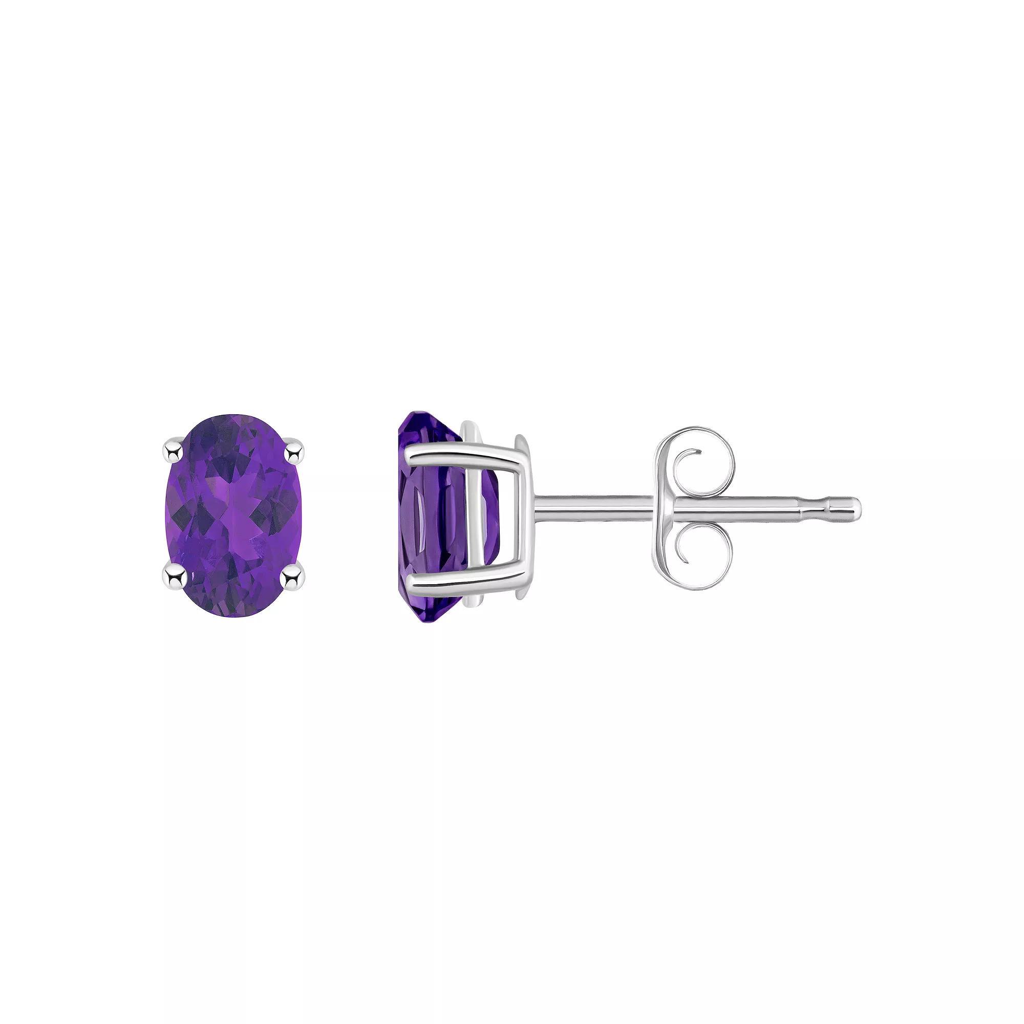 Celebration Gems 14k Gold Oval Gemstone Stud Earrings, Women's, Peridot Product Image