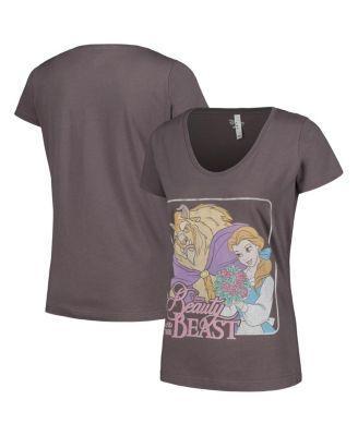 Disneys Beauty And The Beast Juniors Graphic Tee, Girls Grey Product Image