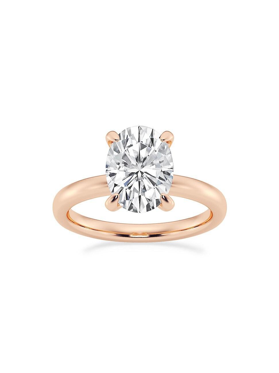 Womens 14K Rose Gold & Oval Lab-Grown Diamond Solitaire Ring/0.50-5.00 TCW Product Image