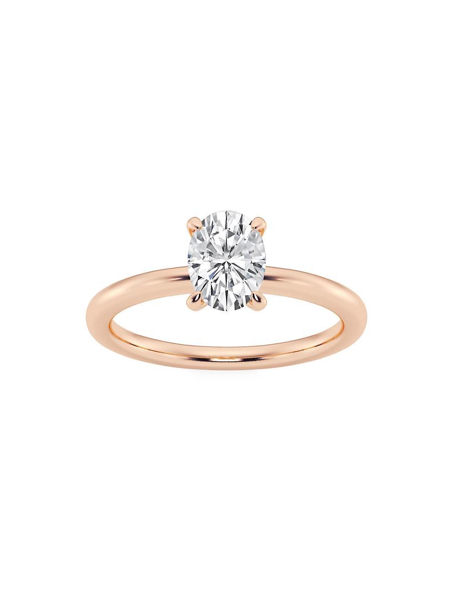 Womens 14K Rose Gold & Oval Lab-Grown Diamond Solitaire Ring/0.50-5.00 TCW Product Image