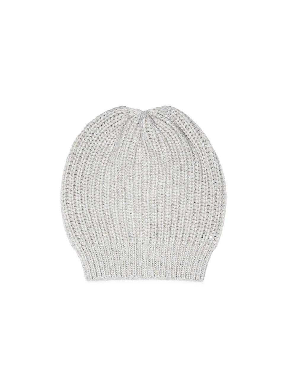 Womens Cashmere and Silk Diamond Yarn Beanie Product Image