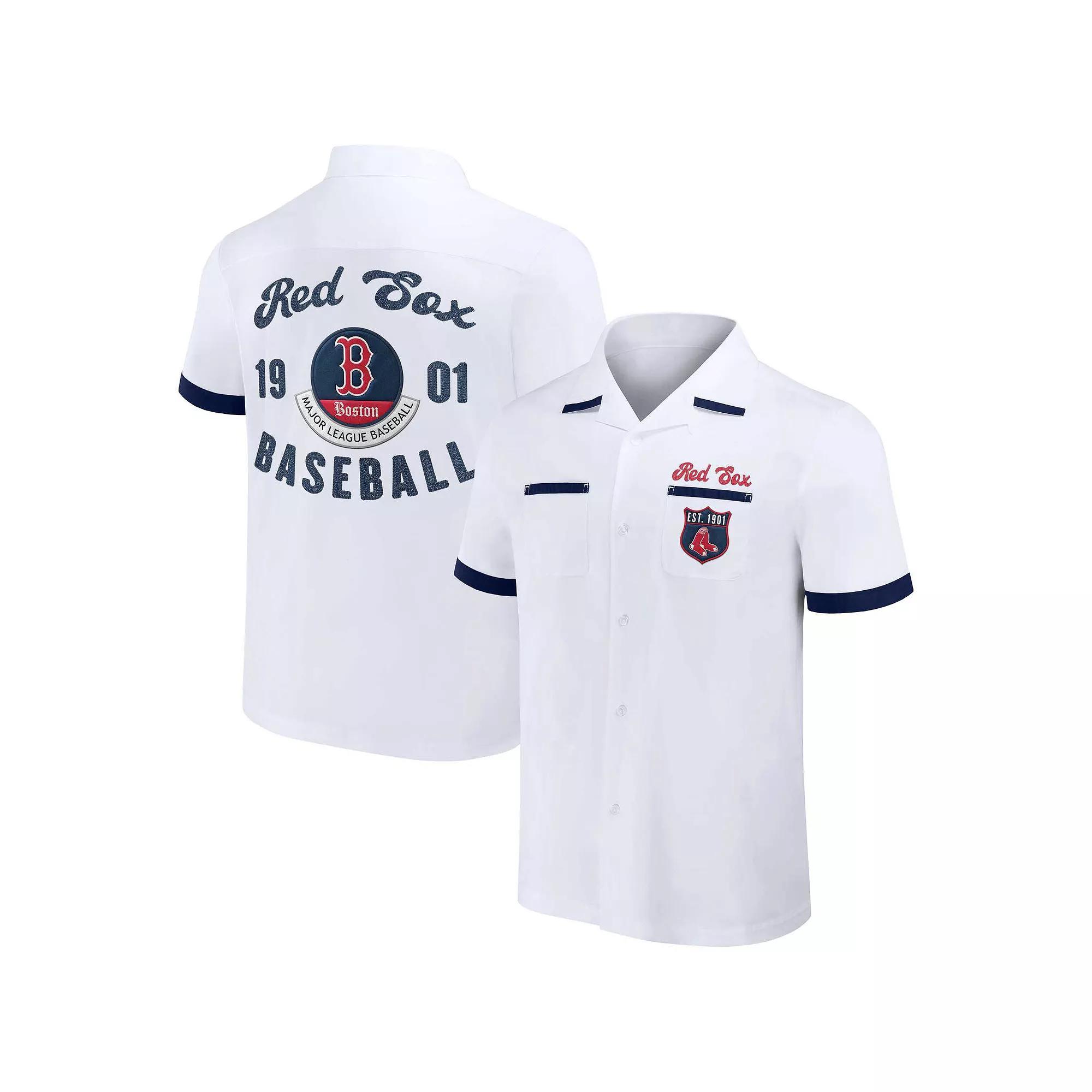 Men's Darius Rucker Collection by Fanatics  White Boston Red Sox Bowling Button-Up Shirt, Size: Small Product Image