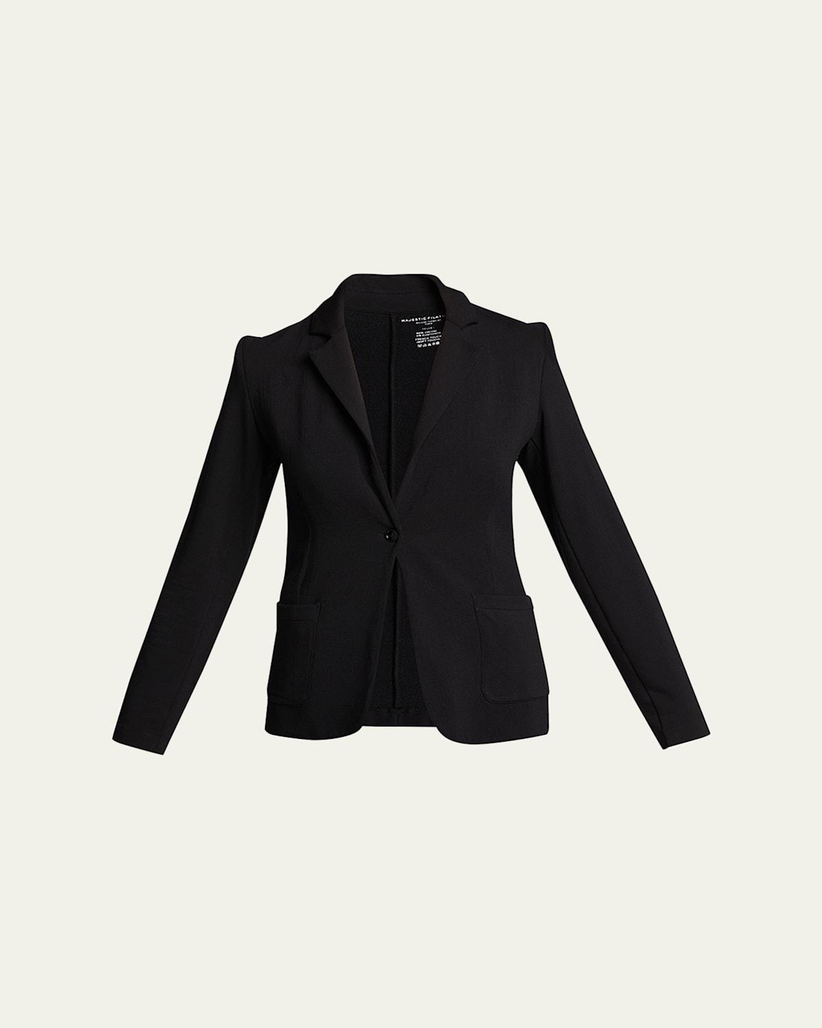 French Terry One-Button Blazer Product Image