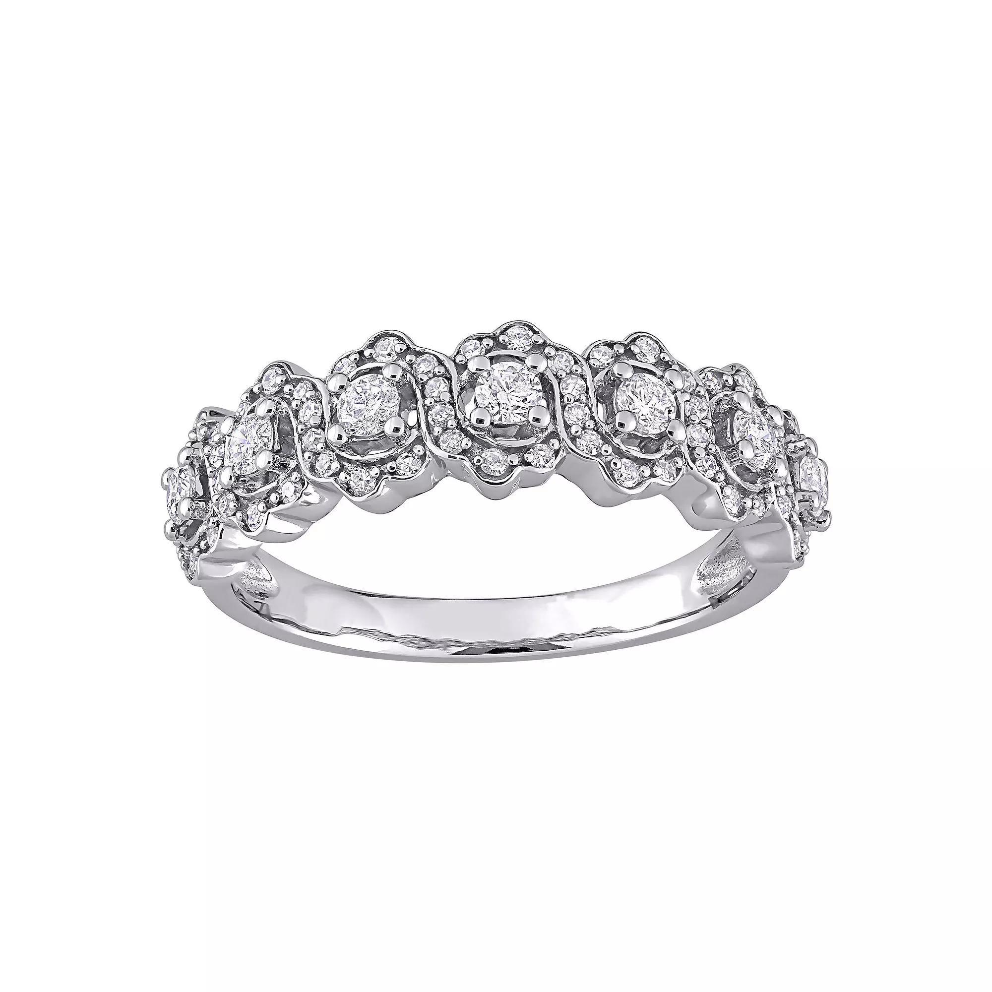 Stella Grace 10k White Gold 1/2 Carat T.W. Diamond Ring, Women's, Size: 5.50, 10k Gold Product Image