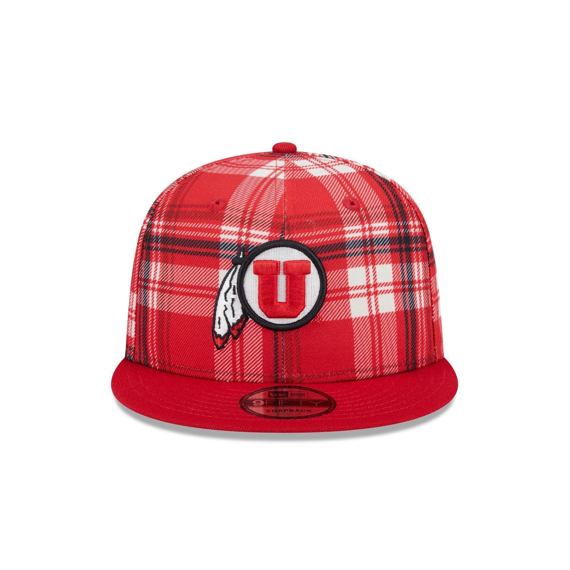 Utah Utes Plaid 9FIFTY Snapback Hat Male Product Image