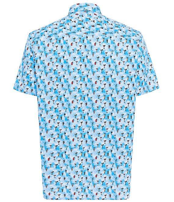 Visconti Drinks Print Stretch Short Sleeve Woven Shirt Product Image